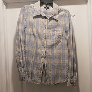 Gap long sleeve plaid shirt